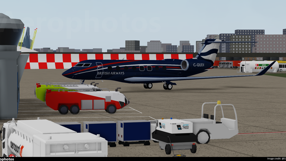 British Airways Gulfstream G650ER G-QUDI parked at the private terminal at Anhedral City