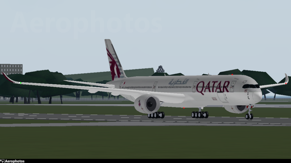 A Qatar Airways Airbus A350-1000 (registered A7-ANF) arriving at Lynwood JAFB Runway 15