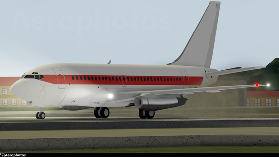 A 737-200 (N6177C) operated by a private company rocketing out of the Eagles estate Airport