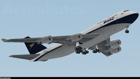 BOAC B747-400 (GLXAA) taking off at Öskuflói International Airport.