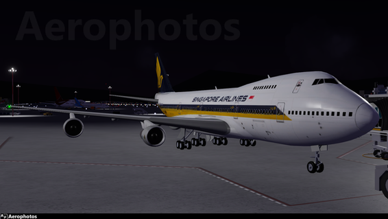 Singapore Airlines Boeing 747-200 (9V-SQM) parked at Al Tak