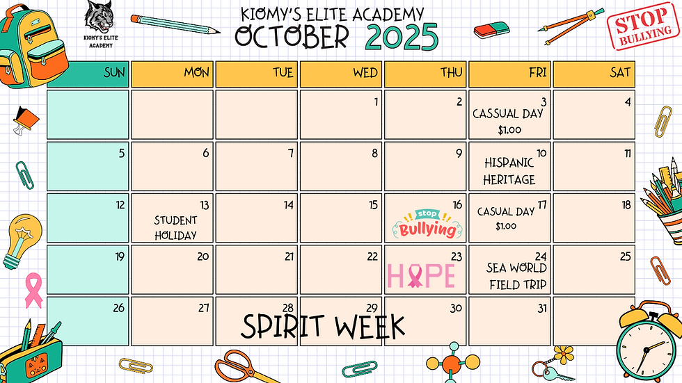 October Calendar!
