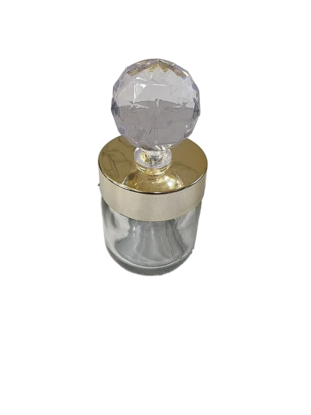 Miniature : (lot de 12 pièces) Boite à dragées en verre couvercle en plastique