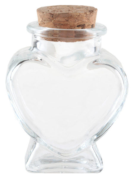 cœur en verre (lot de 12 pièces )