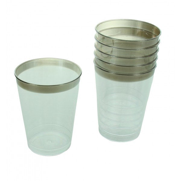 Verre cristal liseré argent 25cl (6pièces)