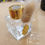 Miniature : flacon diffuseur à parfum verre bouchon or ( lot de 12 pièces)