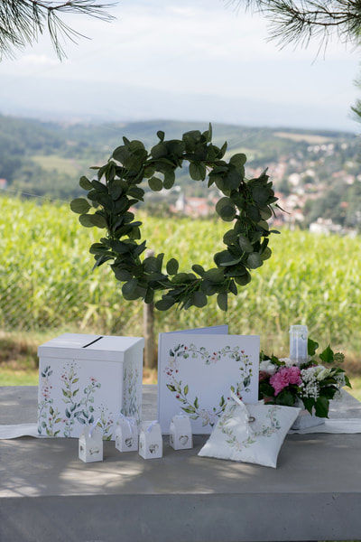 Miniature : Coussin Mariage végétal