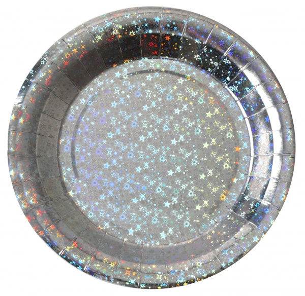 10 X Assiettes étincelante Couleur Argente