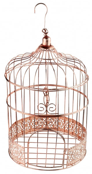 Tirelire cage métallisé Rose Gold
