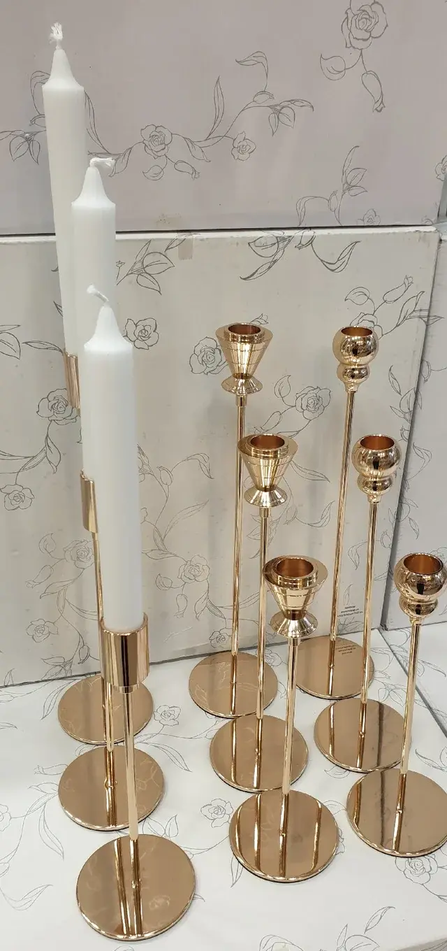 Bougeoir Chandelier ,Lot de 3 Bougeoirs