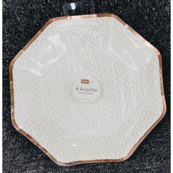 Assiette pois ROSE GOLD