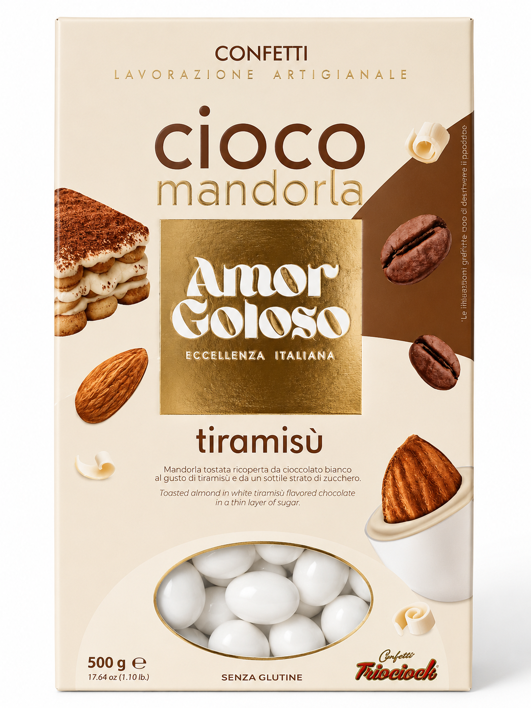 Amandes enrobées saveur Tiramisu – Amor Goloso 500 g