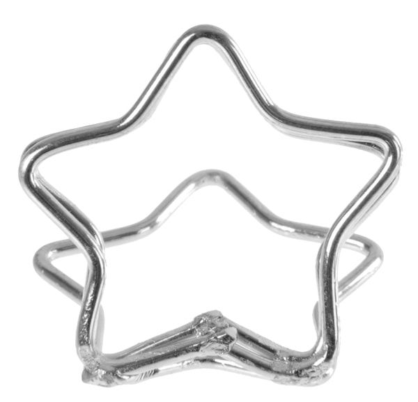 Marque place étoile métal Argente Sachet de 2 pièces