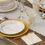 Miniature : Assiette Just Married blanc Dore love