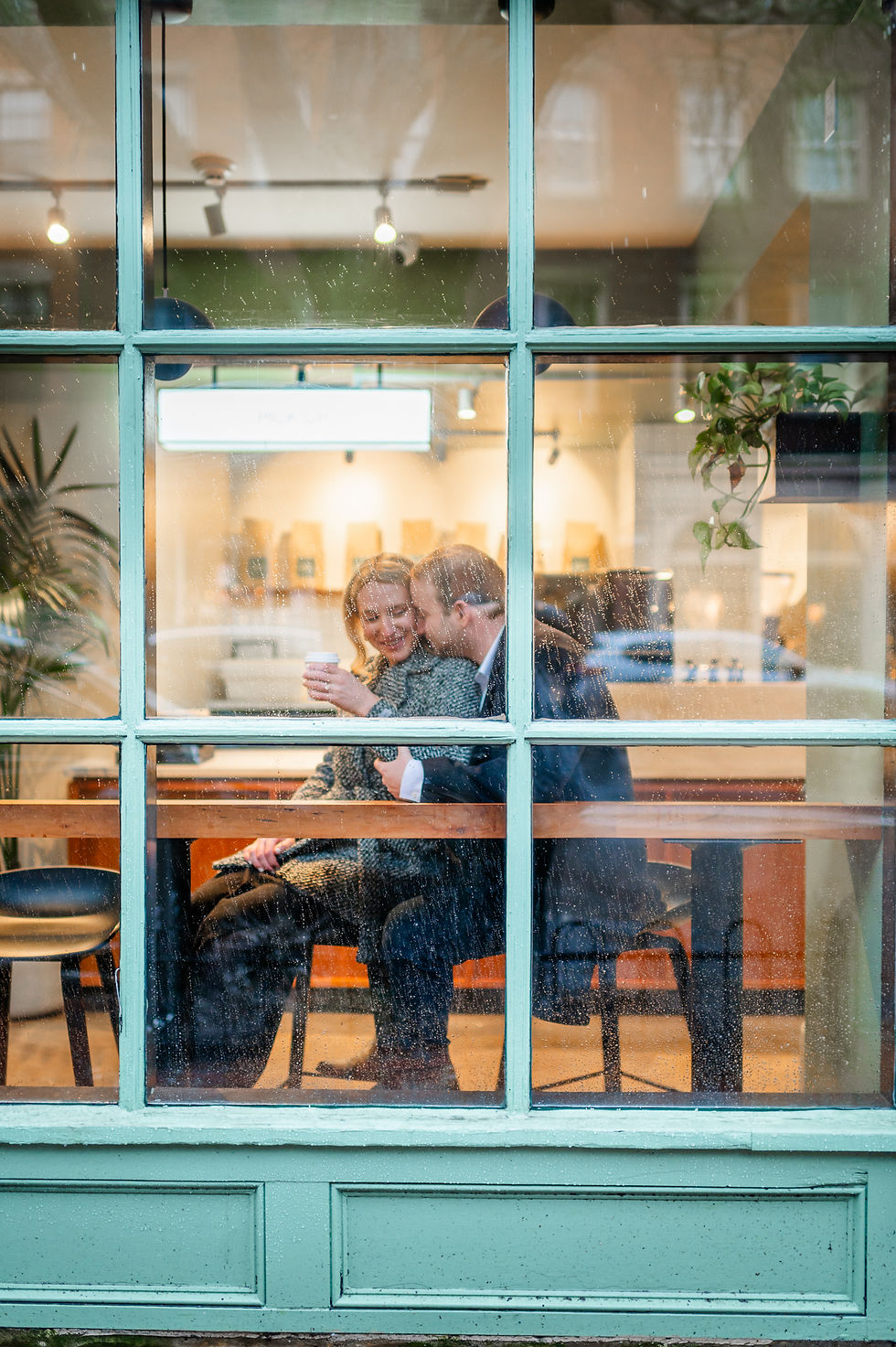 blank street coffee beacon hill boston engagement session