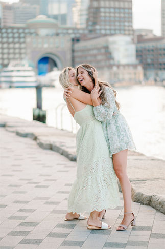 sister and newly engaged sister