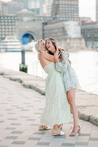 sister and newly engaged sister