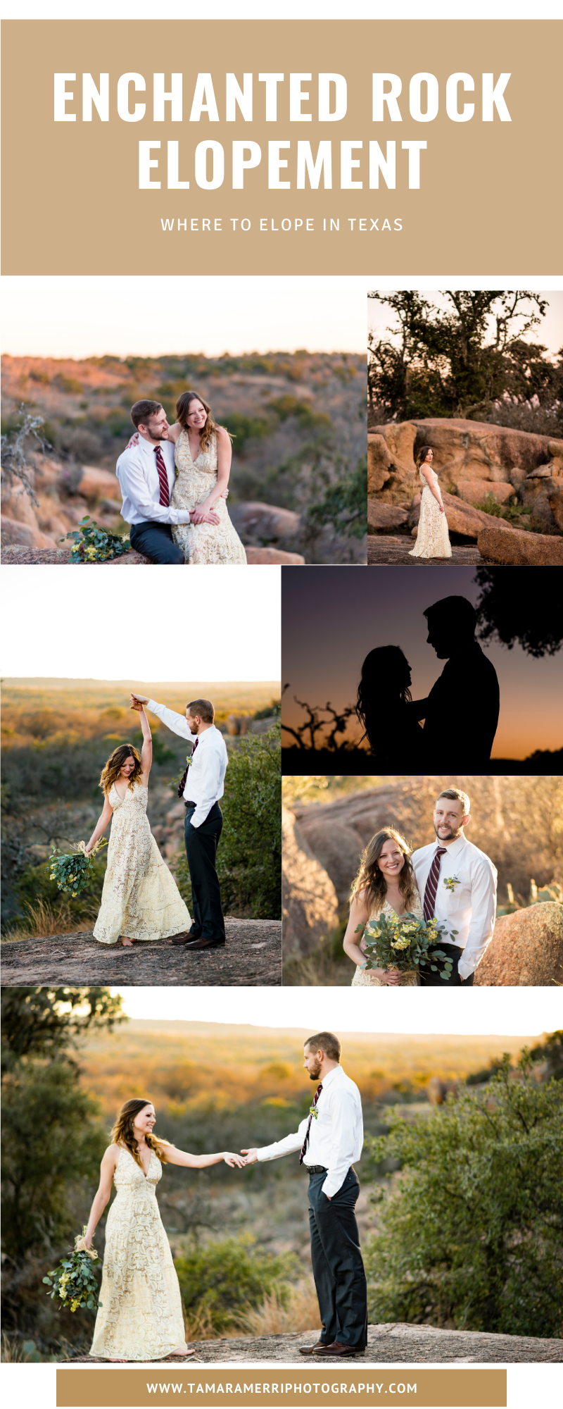 enchanted rock elopement cover photo for pinterest