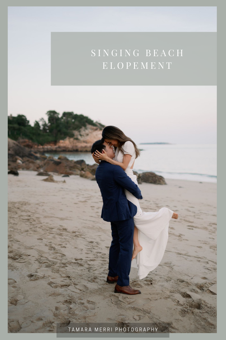 pinterest cover for singing beach elopement