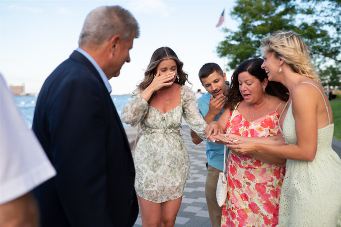 family reacting to proposal news