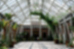 Orangerie greenhouse wedding reception area at New England Botanic Garden at Tower Hill