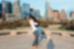 doug sahm hill downtown austin proposal. guy spins his new bride around after she says yes!