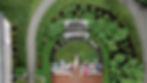 drone photo above ceremony area at Inn on Boltwood venue in amherst