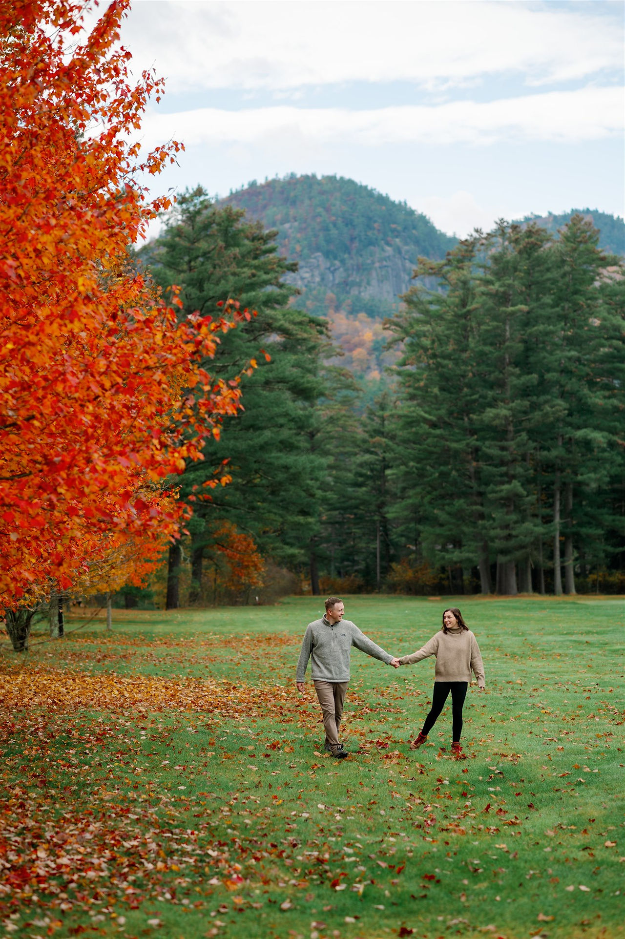 fall engagement session in the Adirondacks New york