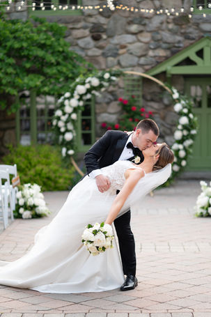 bride and groom portrait at willowdale estate wedding
