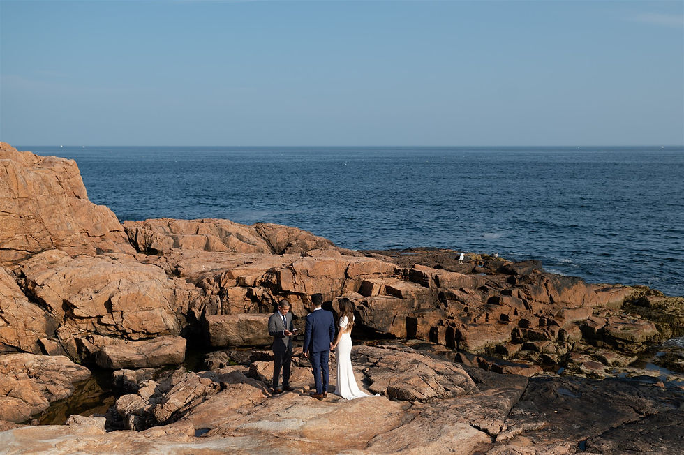 elopement at rafes chasm in gloucester, MA