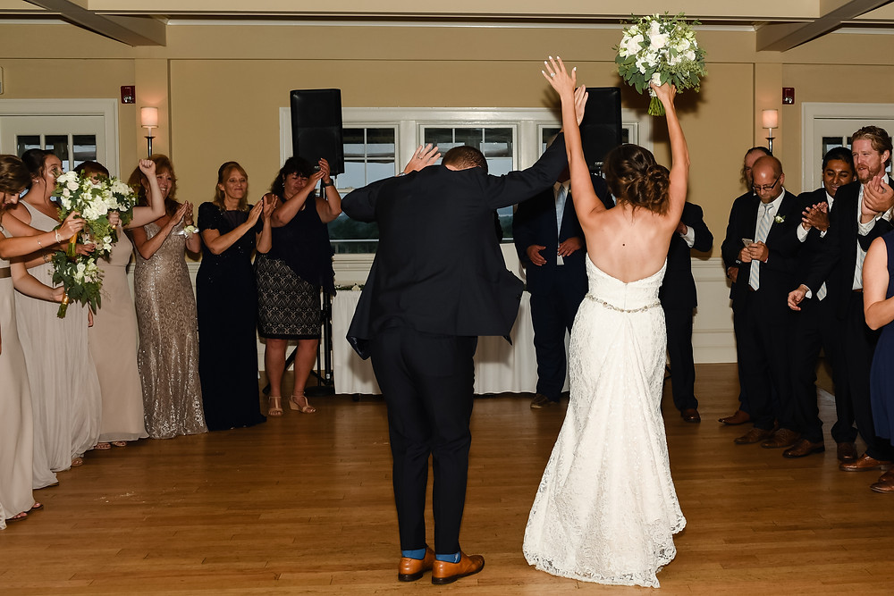 bride and groom introduction at brookside country club