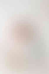 family photo in studio with flowers hung up on wall