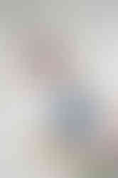 family photo in studio with flowers hung up on wall