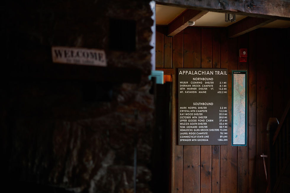 appalachian trail map in the bascom lodge