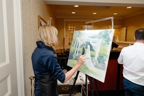 live wedding painter