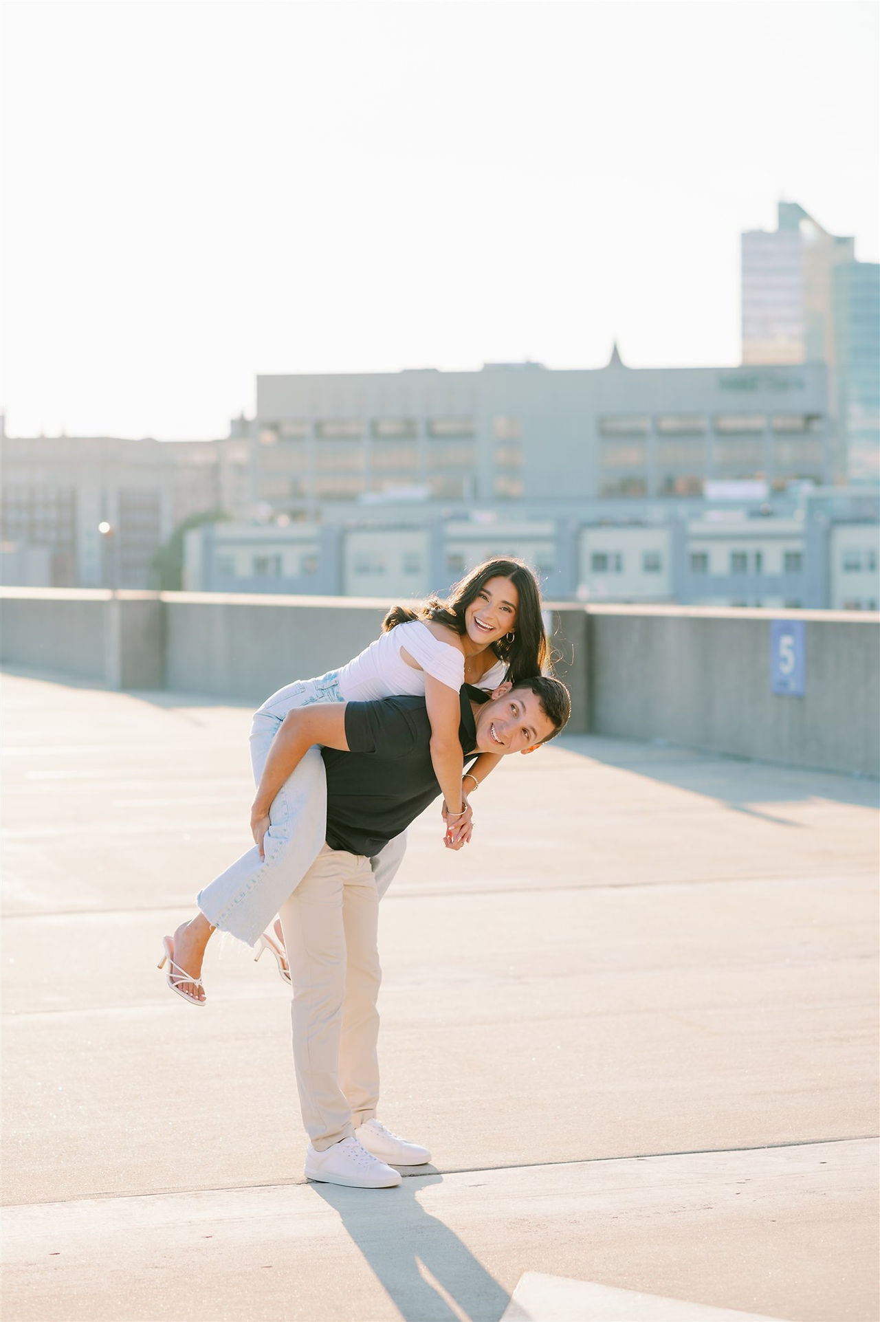 Worcester Union station garage engagement session