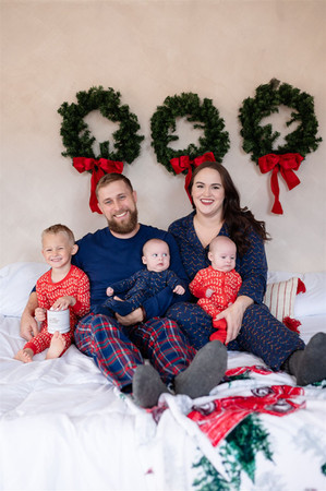 family holiday photos in studio