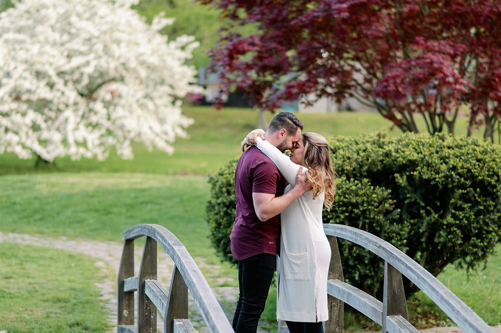 wooden bridge at Japanese garden at Roger Williams Park