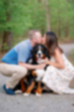 engagement session with dog
