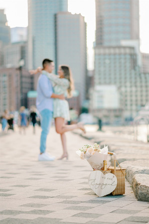 boston seaport engagement session