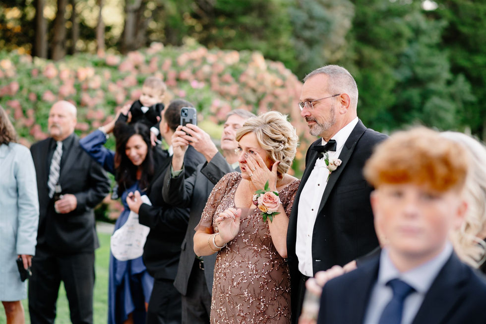 parents crying during first dance Wadsworth Mansion Wedding Reception on the Terrace