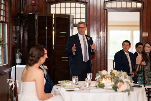 Wedding reception toasts at the Squantum Association
