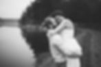 romantic black and white photo of a couple embracing