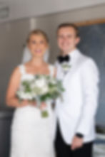 couple's traditional wedding portrait 
