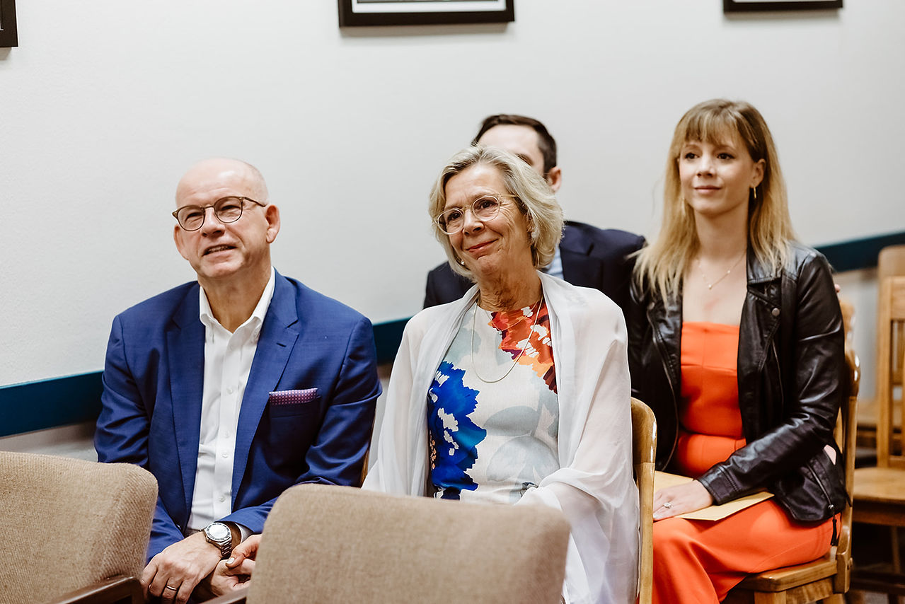 parent reactions during travis county courthouse wedding