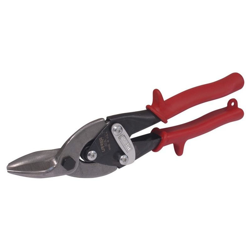 303L Tijera con mango rubber grip para hojalatero tipo aviación izquierda, 10"