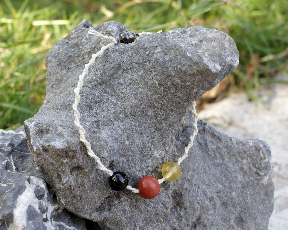 Thumbnail: Masculinity Crystals  | Bracelet or Anklet | Hemp Macramé