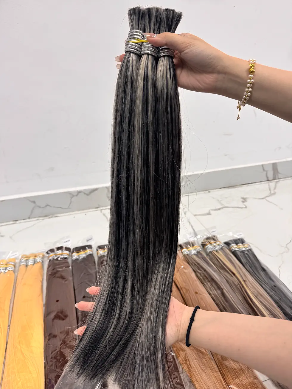 Thumbnail: 100% Human Hair Deep Wave Bulk Braiding Hair Unprocessed No Weft Boho Braids