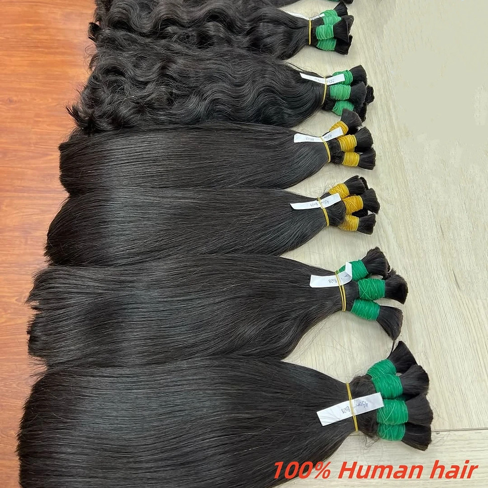 Thumbnail: 100% Human Hair Deep Wave Bulk Braiding Hair Unprocessed No Weft Boho Braids