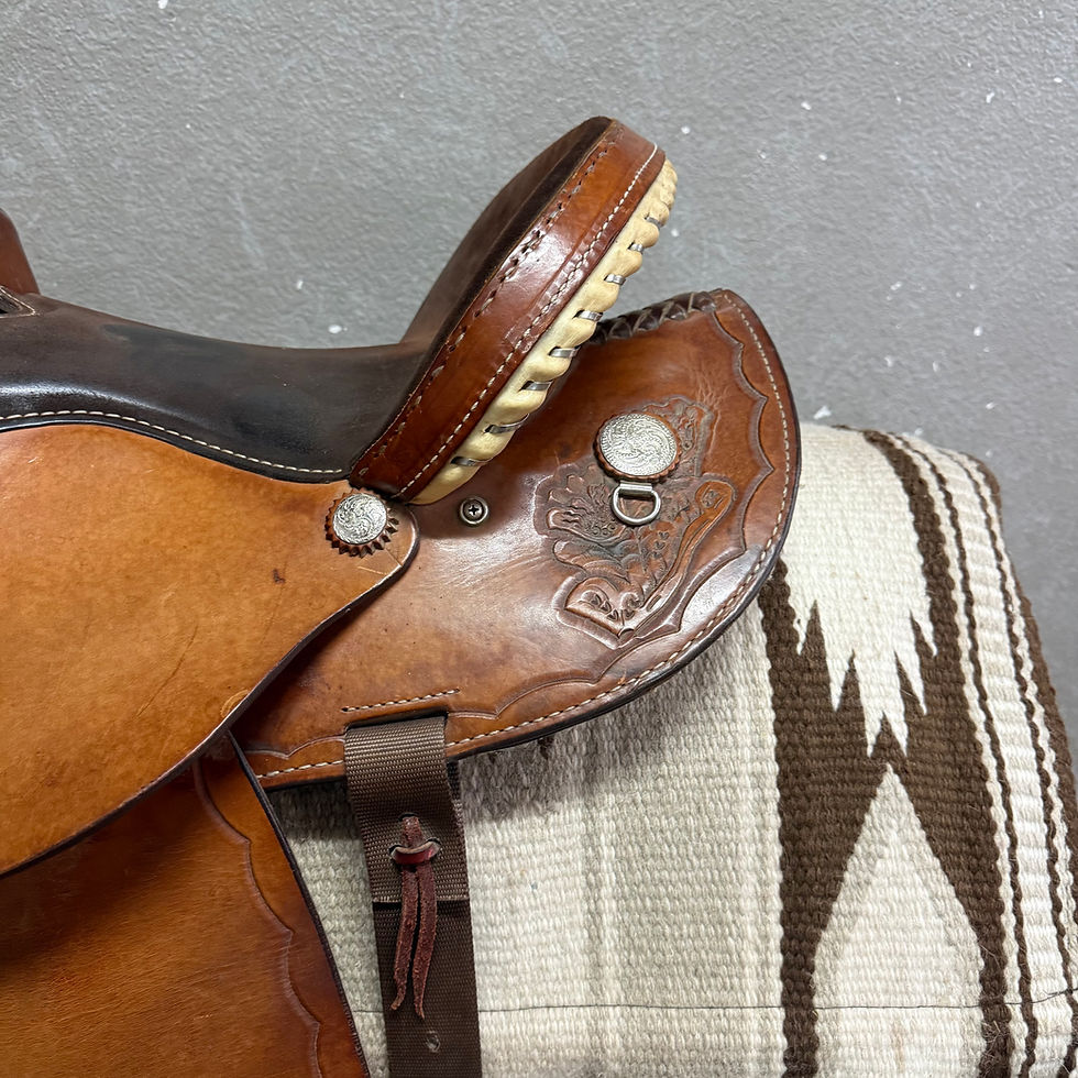 Thumbnail: Used 15" Dakota Saddlery Barrel Saddle